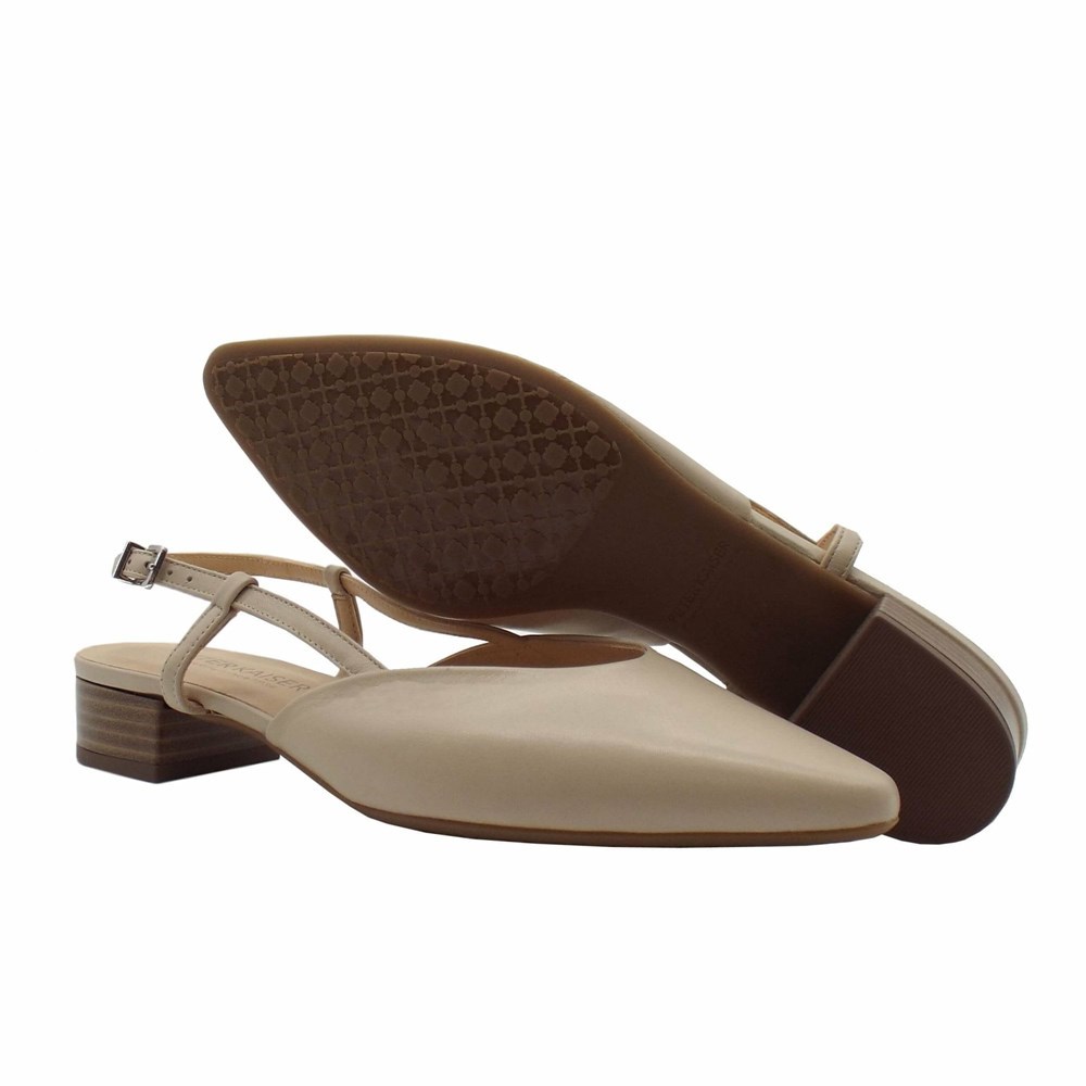 Peter Kaiser Aina-ex Dressy Low Heel Läder Sandaler Dam Bruna | 63974OZXI