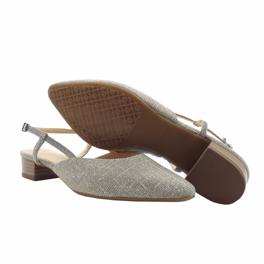 Peter Kaiser Aina-ex Dressy Low Heel Sandaler Dam Silver | 40671GOFI