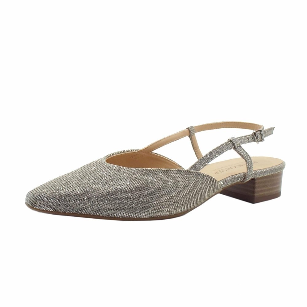 Peter Kaiser Aina-ex Dressy Low Heel Sandaler Dam Silver | 40671GOFI