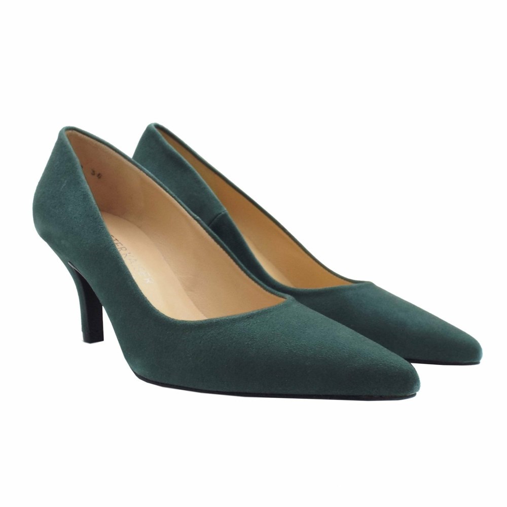 Peter Kaiser Janella Klassiska Mid Heel Court Shoe Pumps Dam Mörkgröna | 58296RXEY