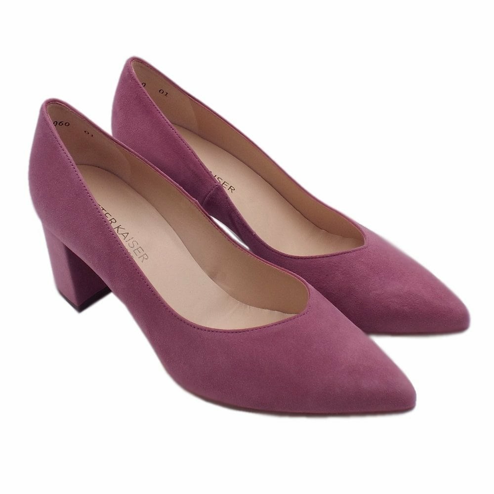 Peter Kaiser Naja P Kaiser 60mm Block Heel Shoe Pumps Dam Rosa | 13850FLGW