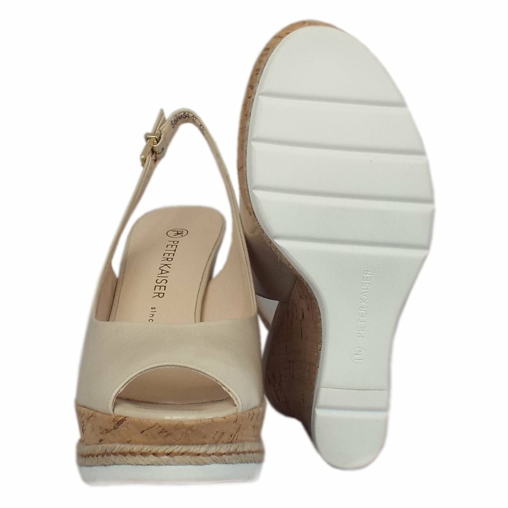 Peter Kaiser Regine Cork Kilklack Sandal Pumps Dam Beige | 18735BQYI