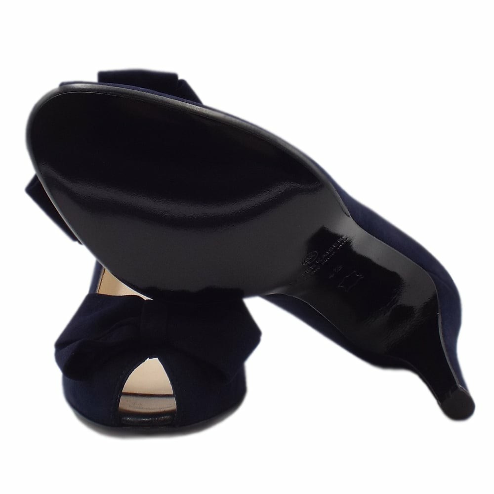 Peter Kaiser Stila 75mm Peep + Bow Pumps Dam Marinblå | 04251XHPL