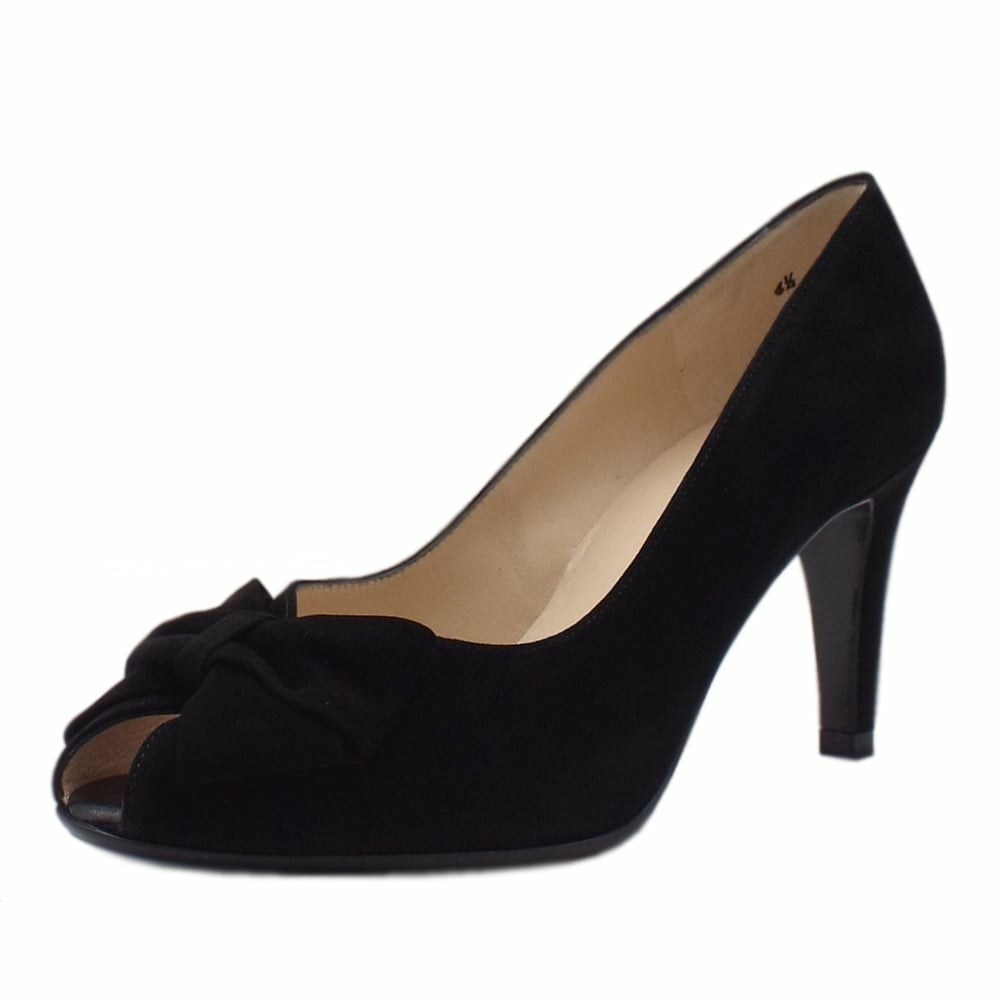 Peter Kaiser Stila 75mm Peep + Bow Pumps Dam Svarta | 91264CXHO