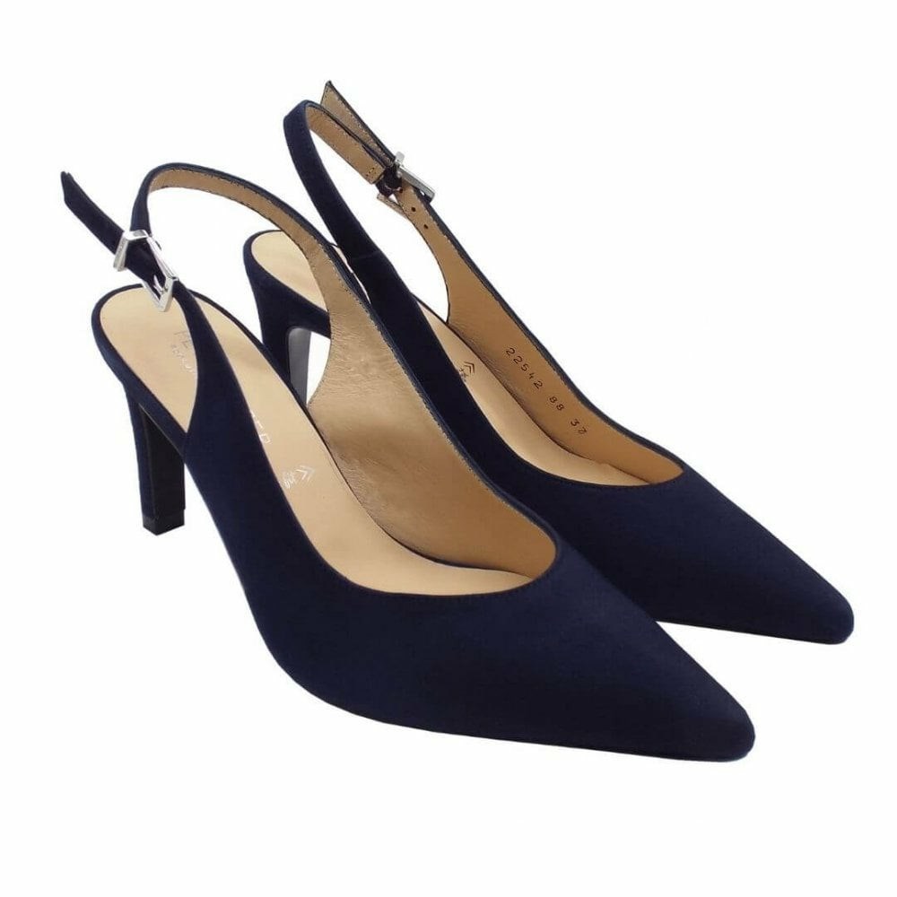 Peter Kaiser Thyra-pe Dressy Breda Fit Slingback Sandaler Dam Marinblå | 26753QIHL