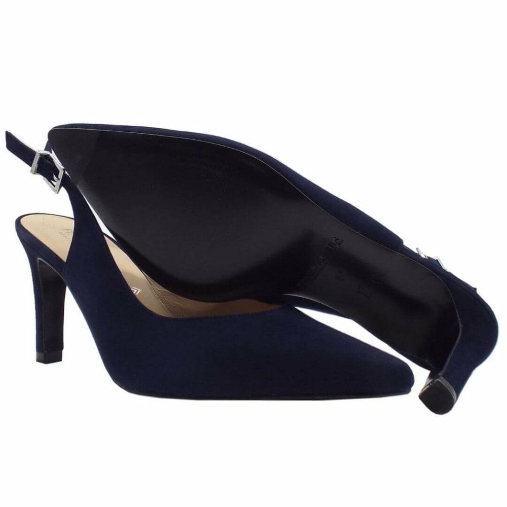 Peter Kaiser Thyra-pe Dressy Breda Fit Slingback Pumps Dam Marinblå | 71694JZNR