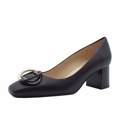 Peter Kaiser Gifa Mid Heel Pump With Spännen Detail Pumps Dam Svarta | 09285FEYC